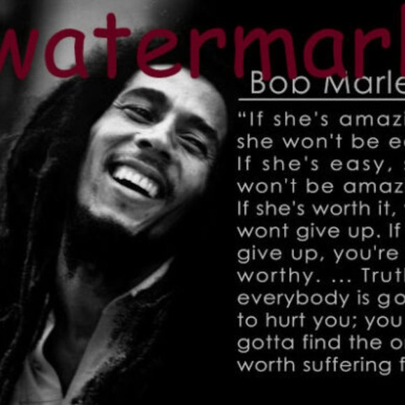 BOB MARLEY IF SHE'S AMAZING QUOTE PHOTO 8x10 - Picture 2 of 3